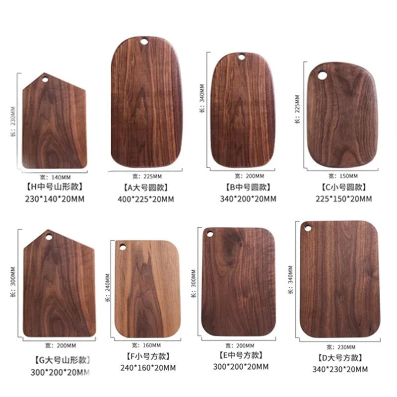 Black Walnut Cutting Board Wood Kitchen Solid Whole Wood Rootstock Fruit Lacquerless Wood Chopping Board Kitchen Wooden Board